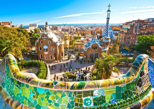 The colorful Barcelona, Spain.