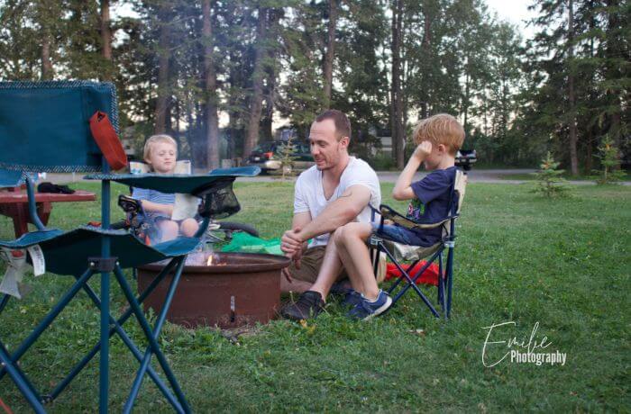 Camping with our kids in Sundre Alberta