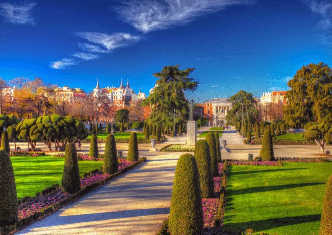 The beautiful Retiro Park in Madrid.