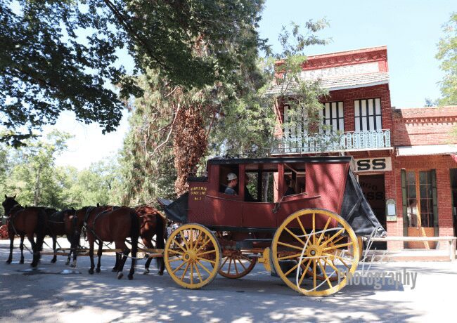 Horse carriage ride at Columbia Historic State Park