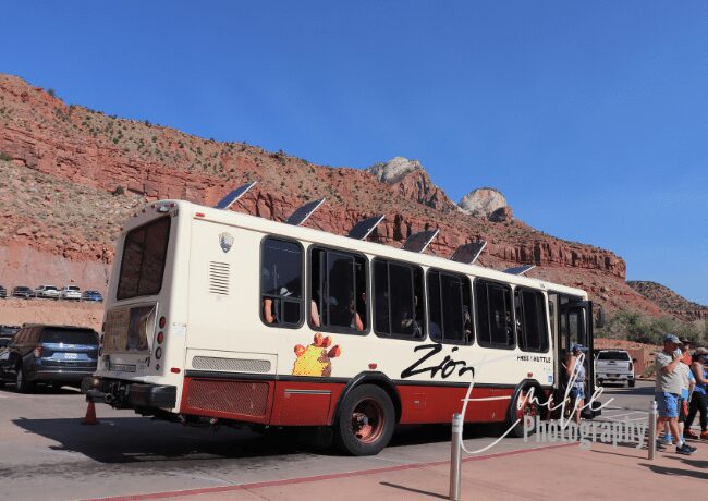 Embark on a seamless journey through the majestic landscapes of Zion National Park aboard the Zion Park Shuttle.