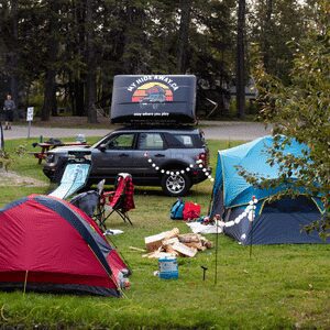 Elevate your camping experience in Sundre with a rooftop tent setup, bringing comfort and adventure together.