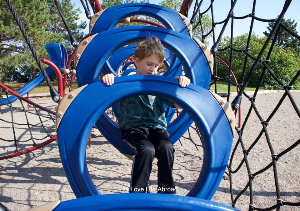 Kids having few at a playground in Thunder Bay