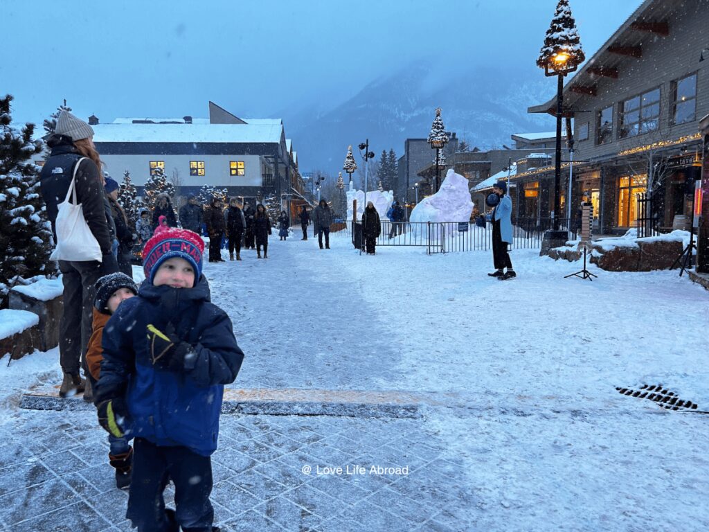 SnowDays festival in Banff in the winter