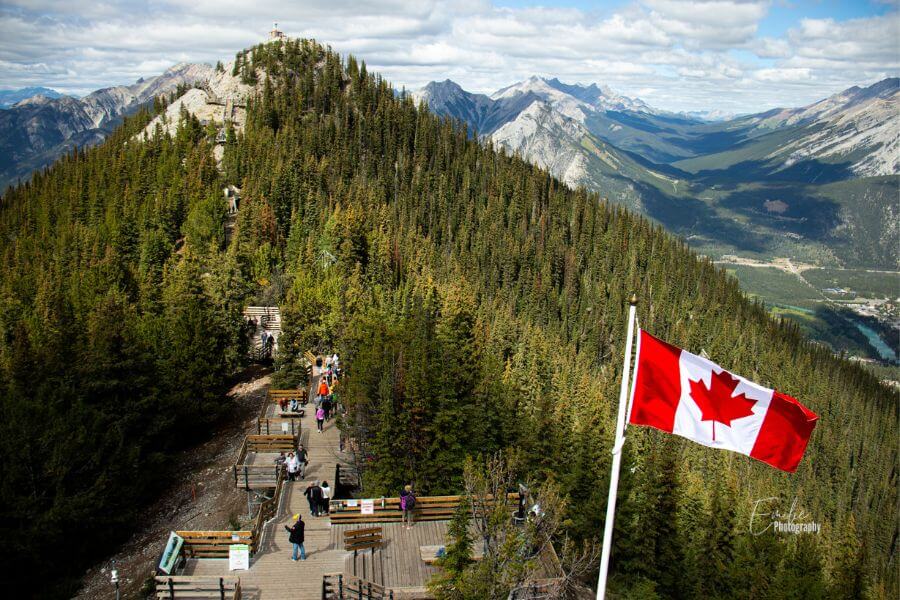 The Sulphur Mountain Boardwalk The view from the Terminal