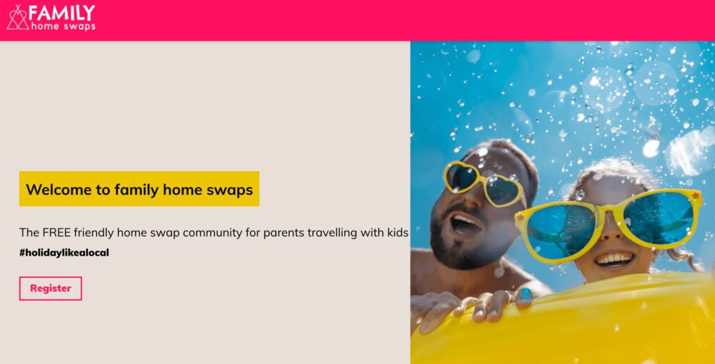 Family Home Swaps website screenshot