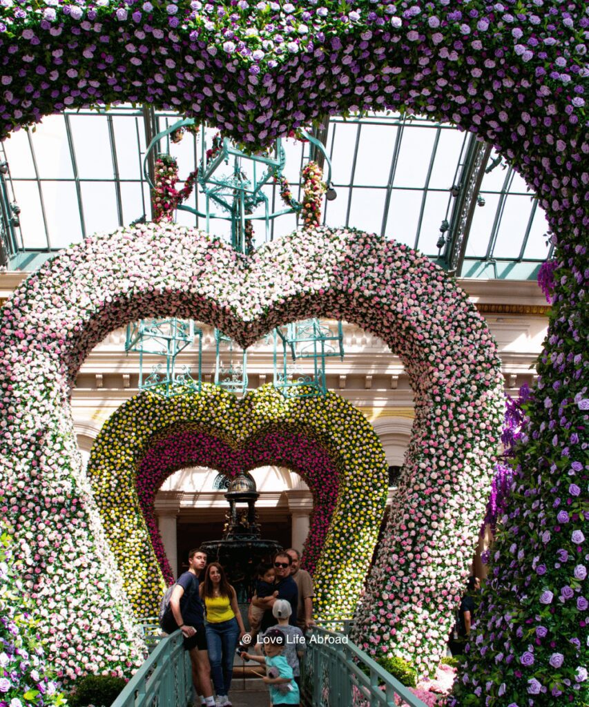 The passage of love at the Bellagio Conservatory Botanical Gardens