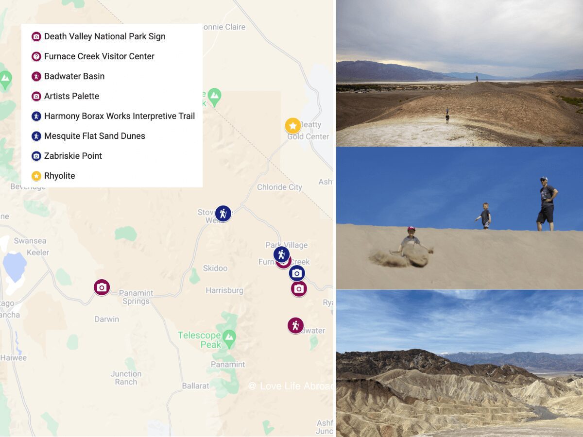 2 days in death valley itinerary
