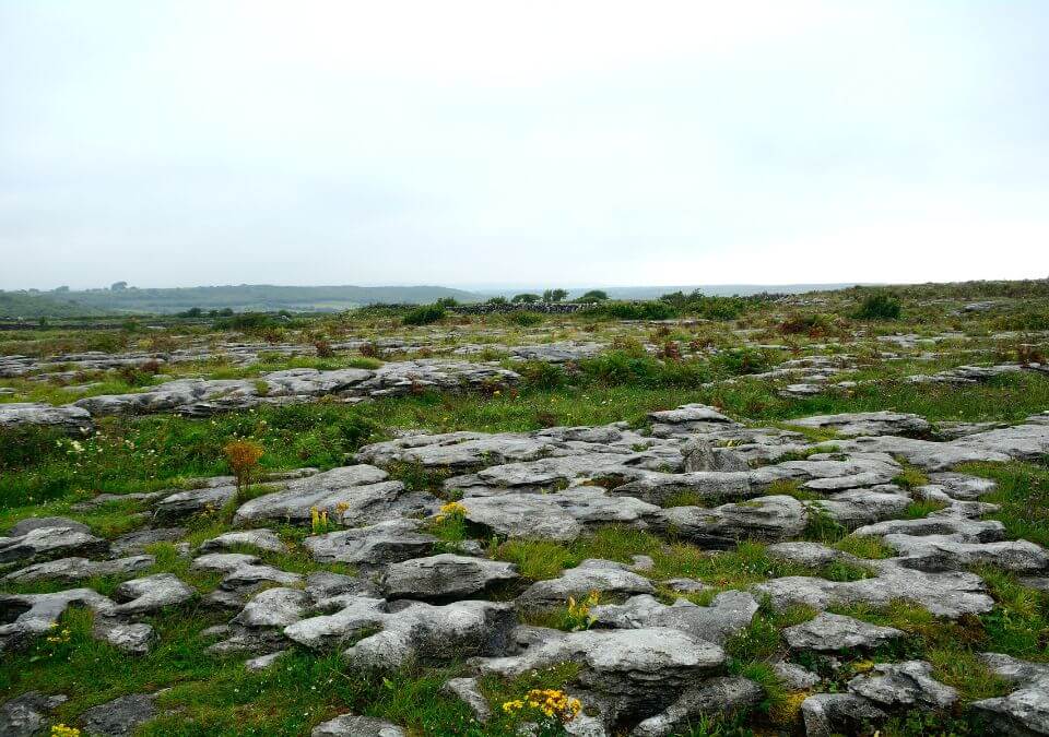 Perfect view of Burren National Park near Shannon.