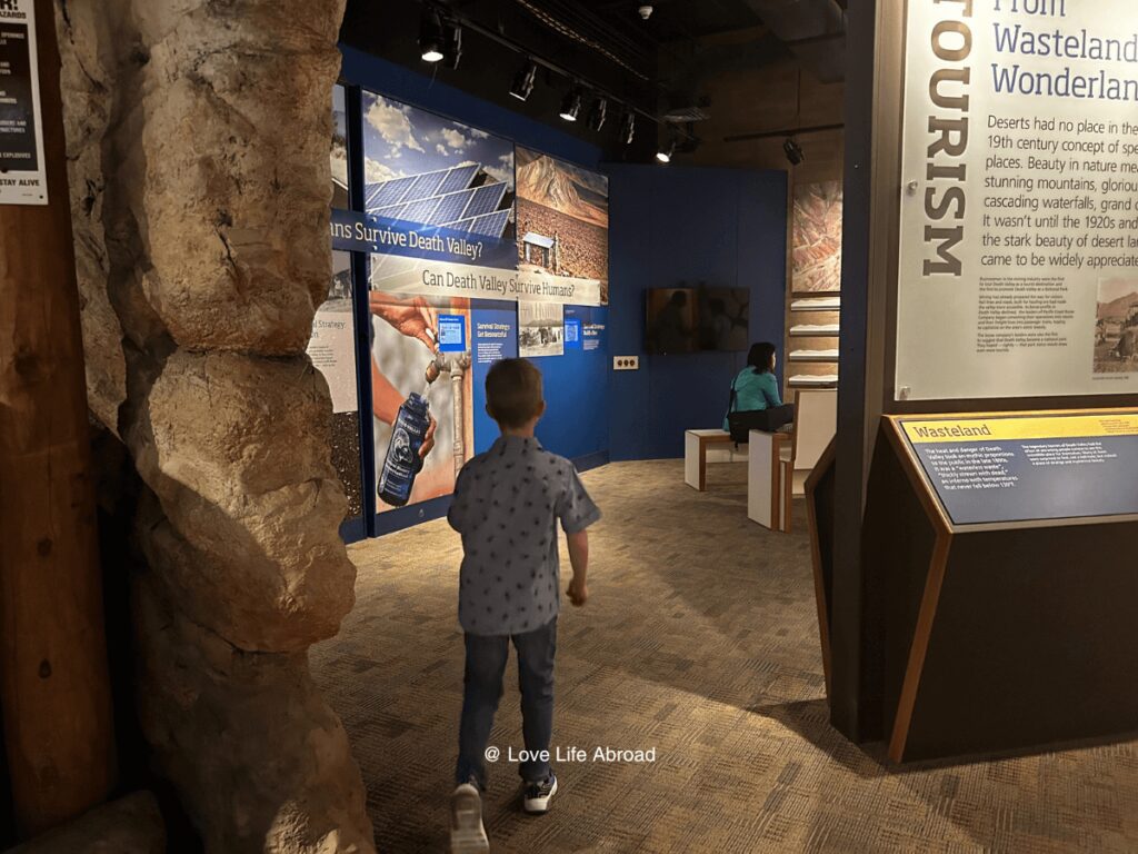 Enjoying the museum at Furnace Creek Visitor Center