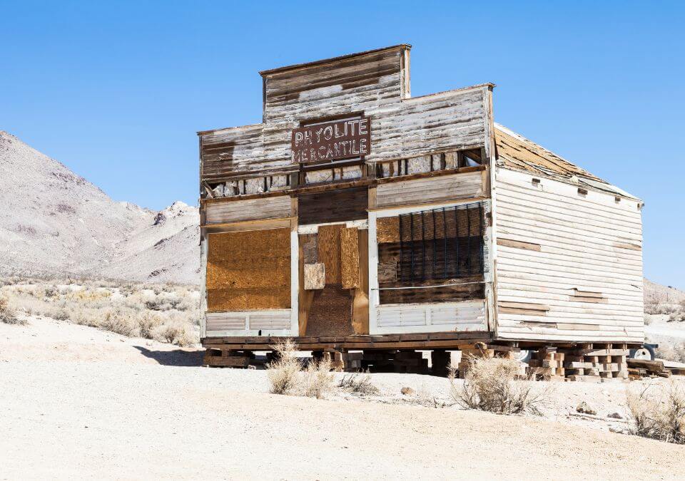 Rhyolite Ghost Town outside Death Valley National Park