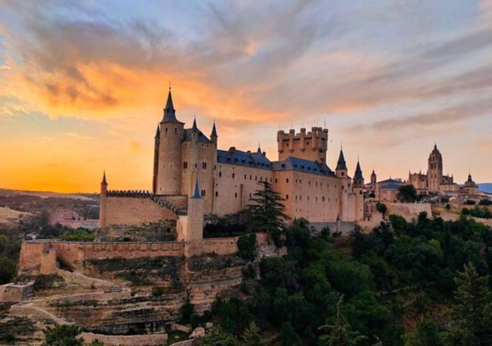 The amazing sunset in Segovia.