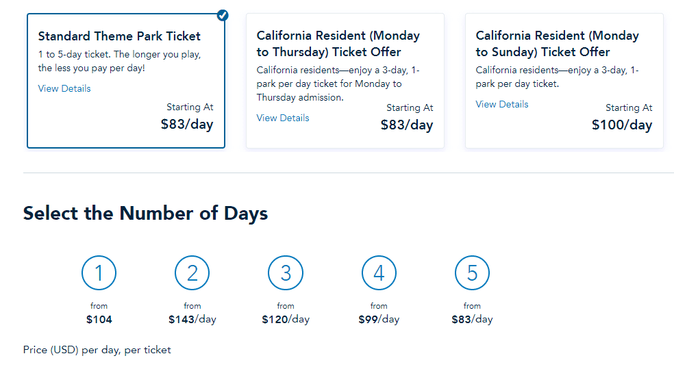 Disneyland updated rates.