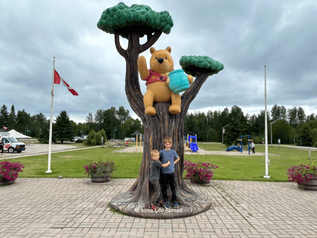 The Winnie the Pooh statue in White River