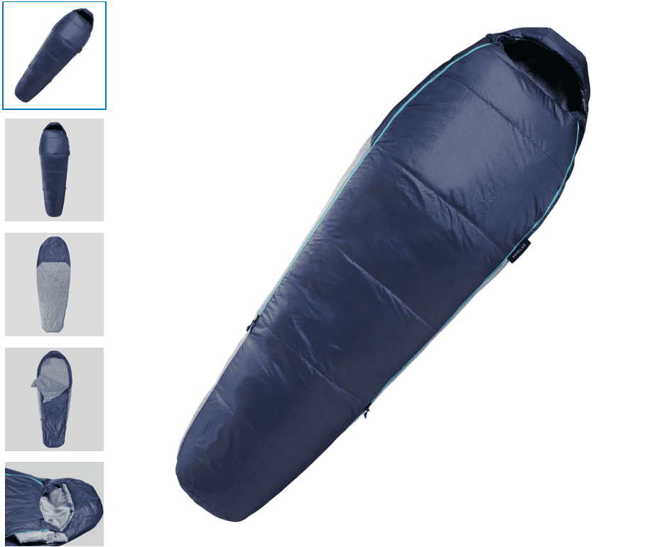 Experience ultimate warmth and comfort in the great outdoors with this top-quality Forclaz Trek 500 Sleeping Bag from Decathlon.
