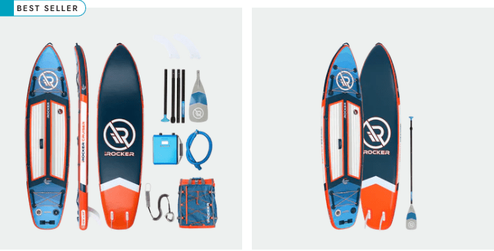 CRUISER ULTRA 2.0 Inflatable Paddle Board in blue and orange, designed for ultimate performance and style on the water.
