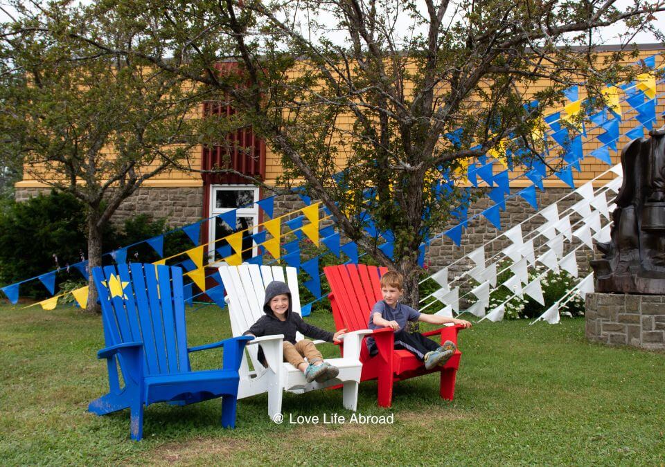 The town preparing for the Festival Acadien in Caraquet