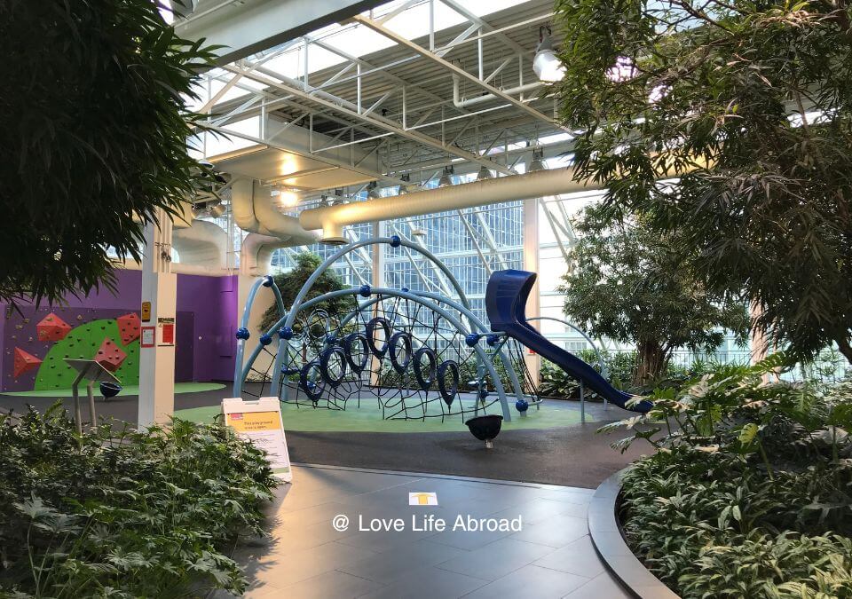 The Devonian Gardens and playground at the CORE shopping Center