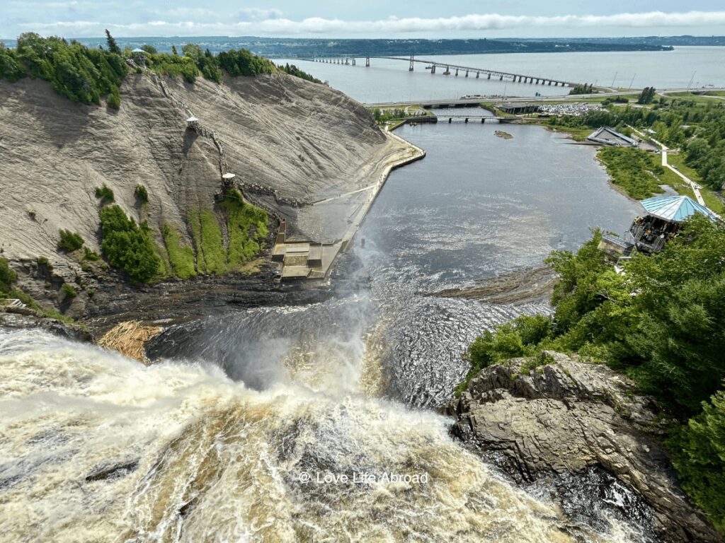 Above the Montmorency Falls