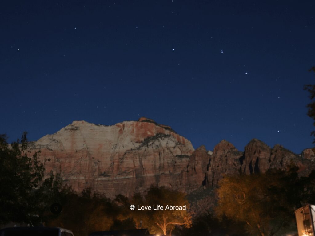Trying to do some nighttime photography in Zion Still need some practice