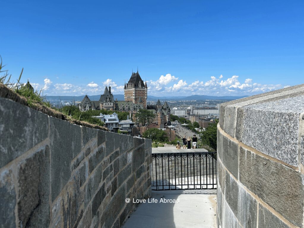 view of Old Quebec City from the Citadelle de Québec