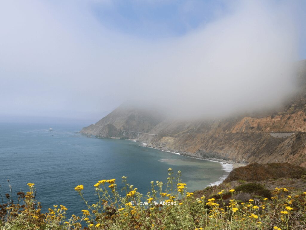 The views when driving in Big Sur are breathtaking