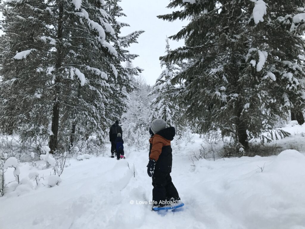Snowshoeing on Sunflower Hill in Kimberley
