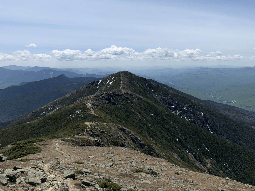 Summit of Mount Lafayette with view on the ridges