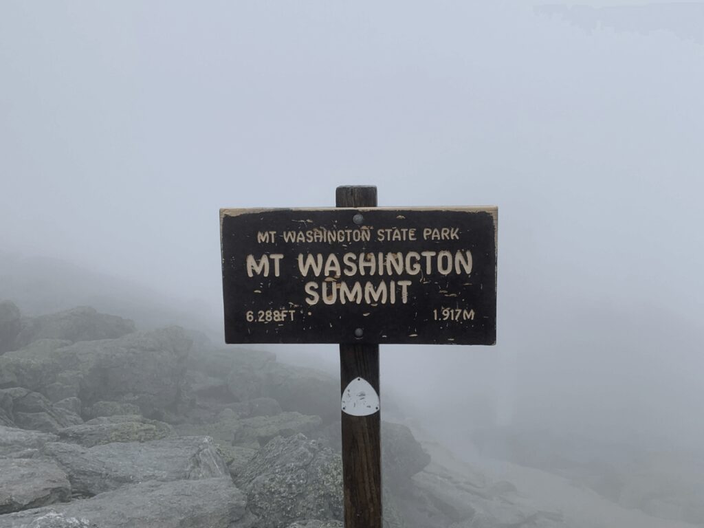 The summit was too foggy to have a clear view