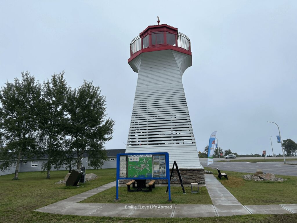 view of the Terrace Bay lighthouse