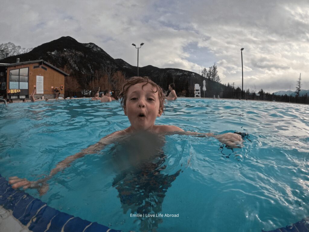 My sons had so much fun in the hot pools at Fairmont Hot Springs Resort