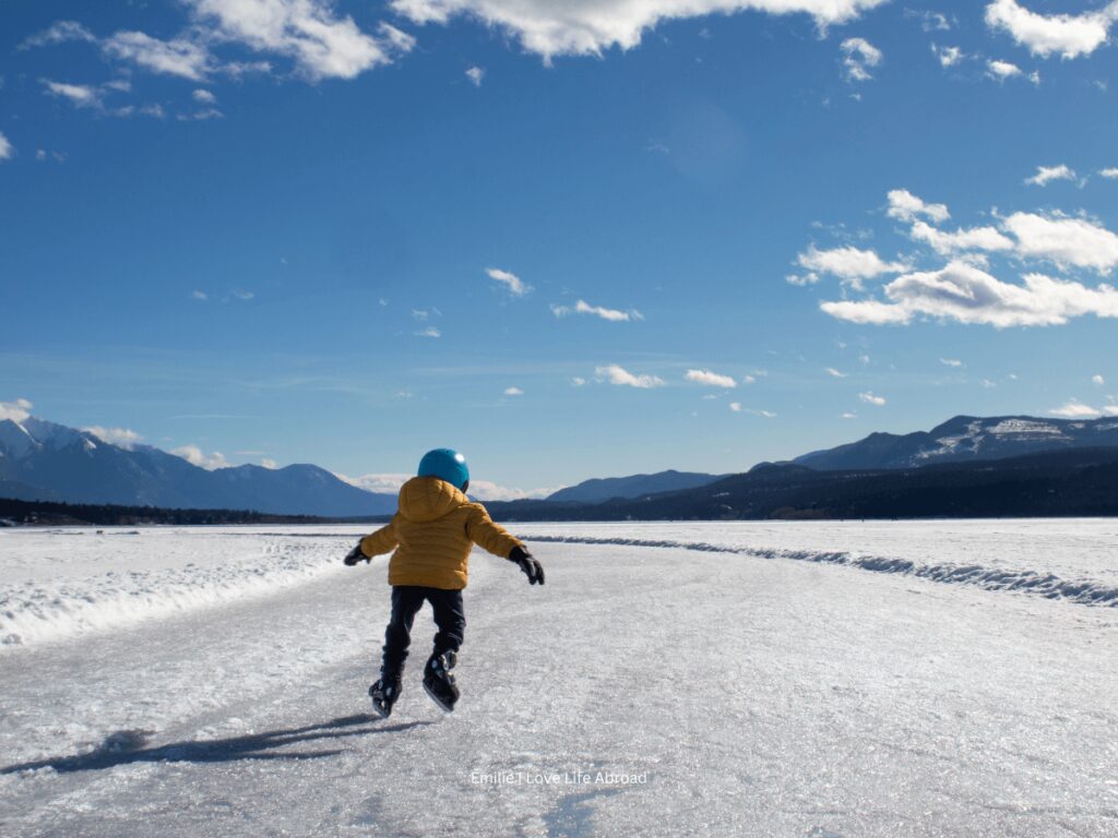 Ice skating at Lake Windermere Whiteway is a must-do winter activity in Invermere 