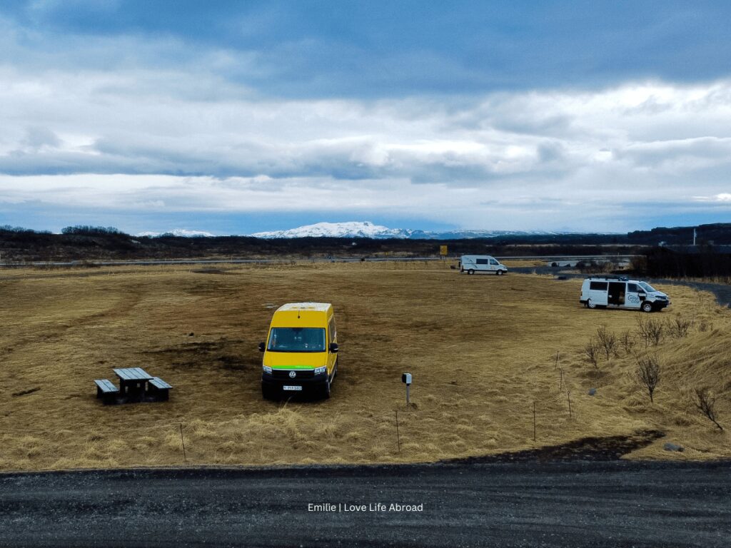 The campsite at Thingvellir National Park is really close to the main entrance
